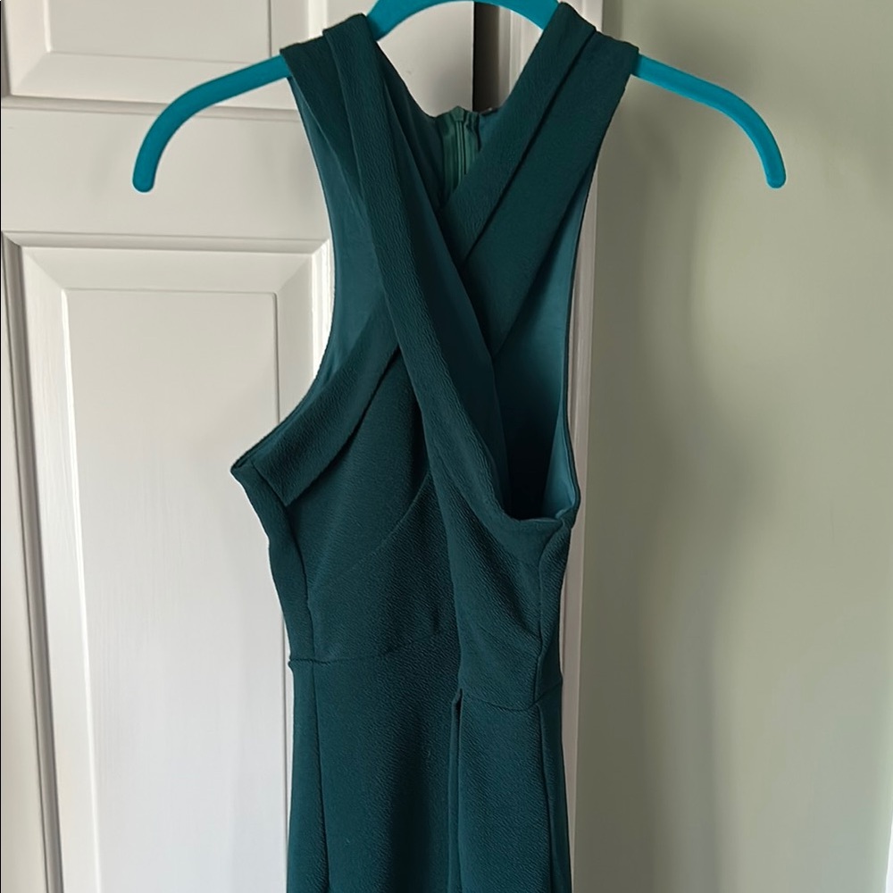 Elegant Teal Sleeveless Dress